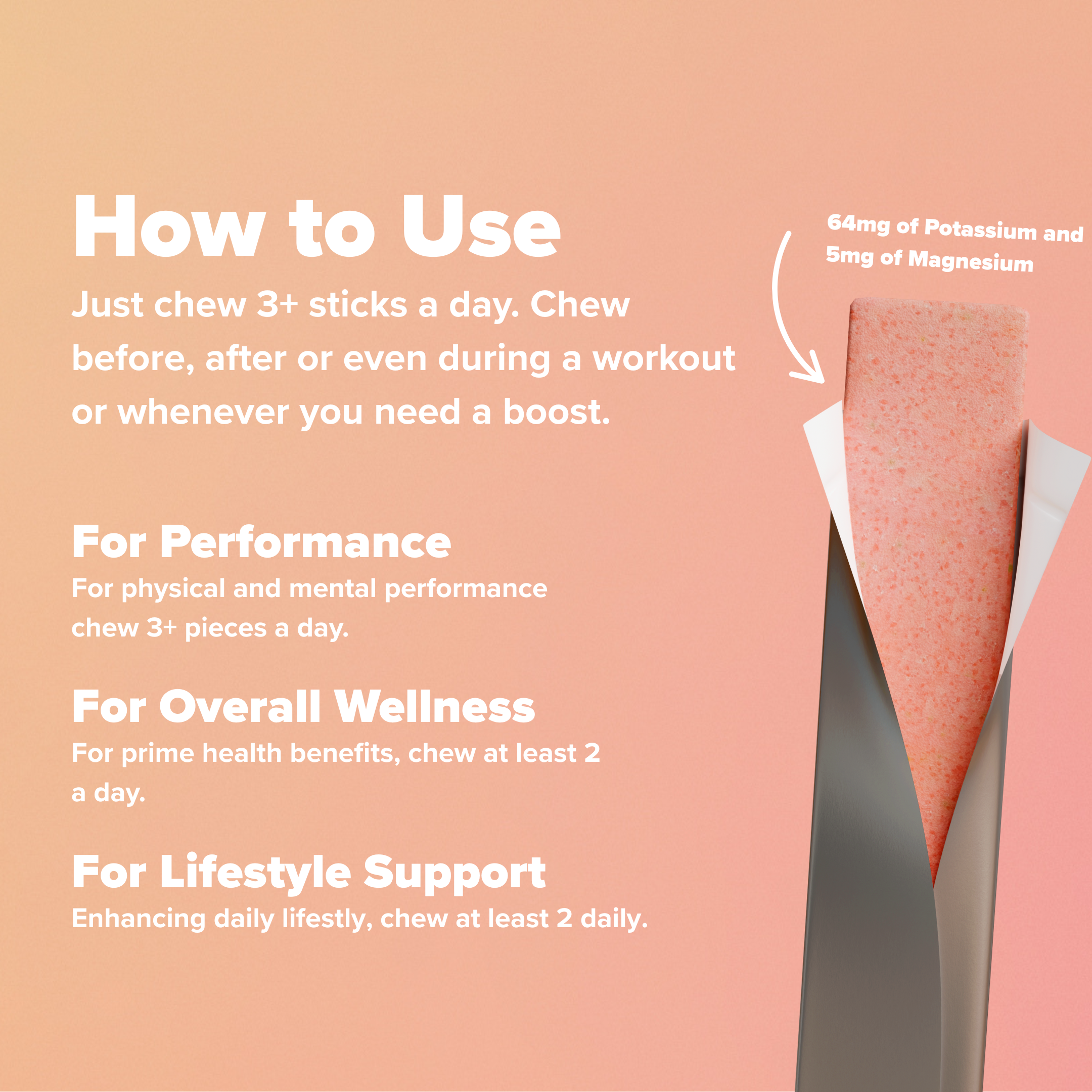 Instructions on how to use a product with a pink background