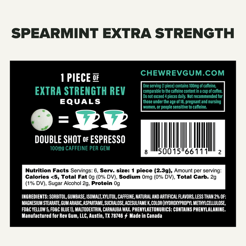 SPEARMINT ENERGY EXTRA STRENGTH