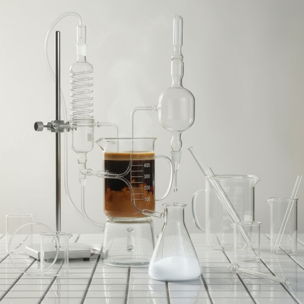 image of caffeine extracted from coffee